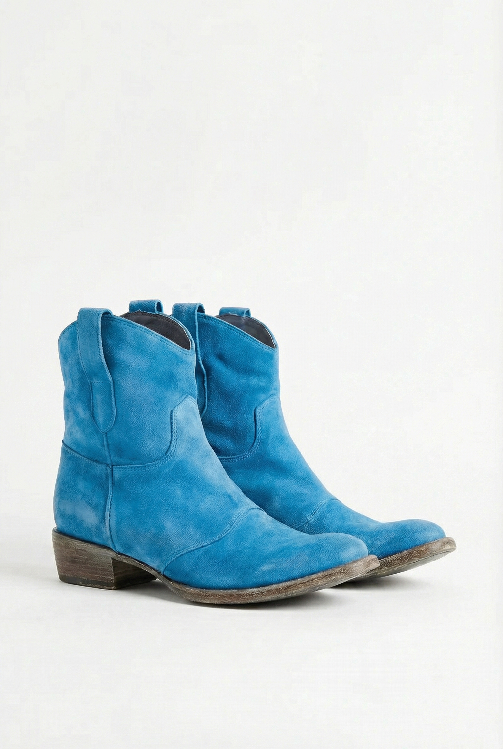 Women Suede Western Ankle Boots