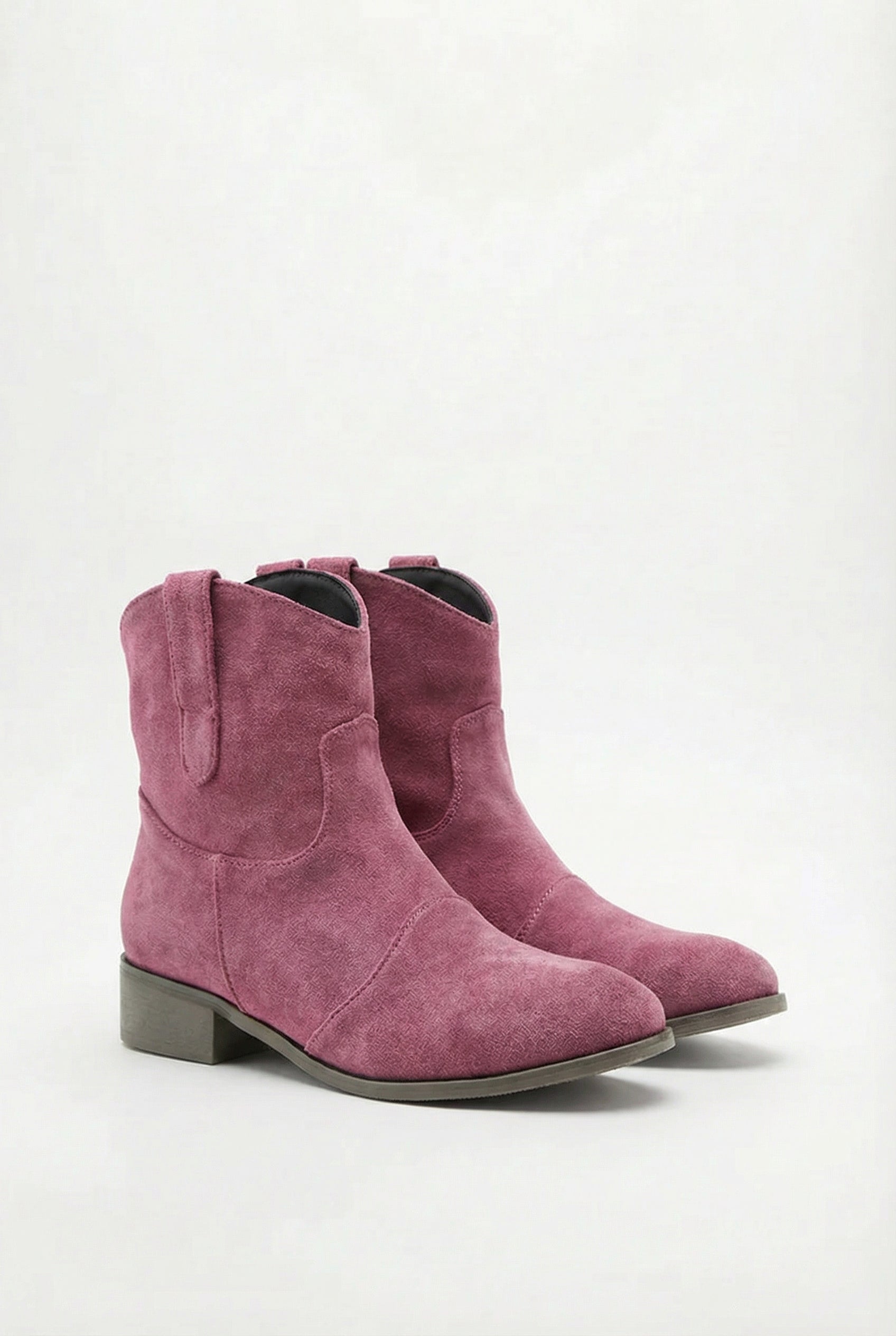 Women Suede Western Ankle Boots