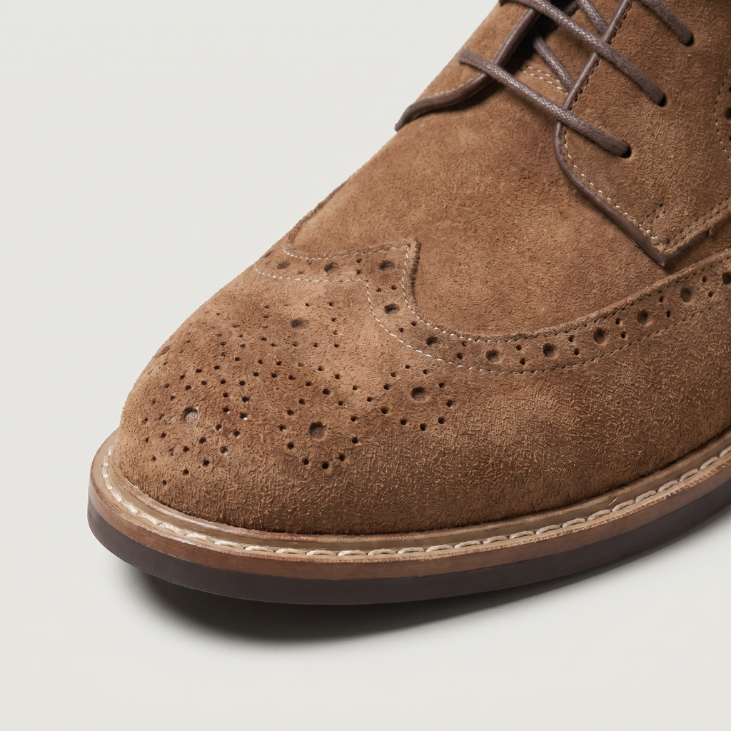 Men’s Brogues Boots - Side Zipper High-Top Ankle Fit