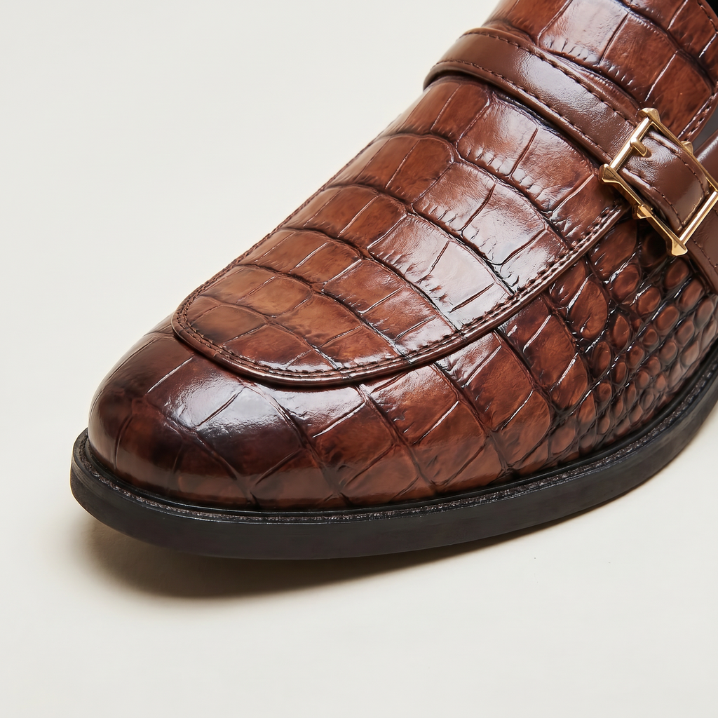 Men’s Buckle Loafers - Slip-On Dress Shoes Comfort Fit