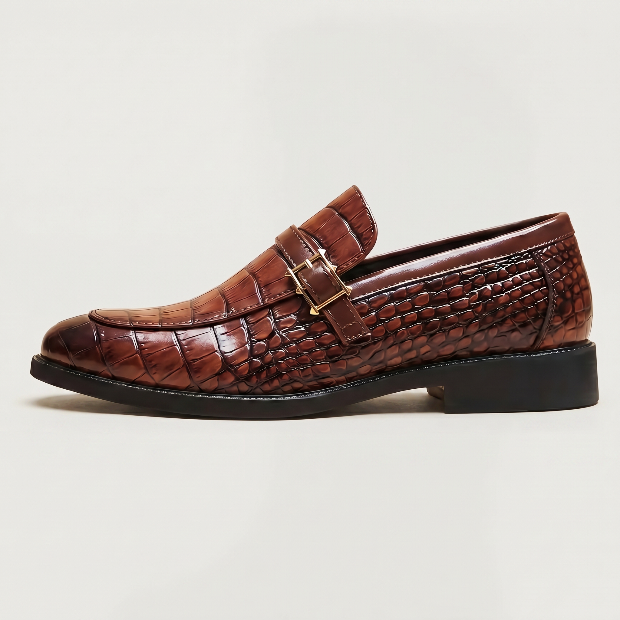 Men’s Buckle Loafers - Slip-On Dress Shoes Comfort Fit