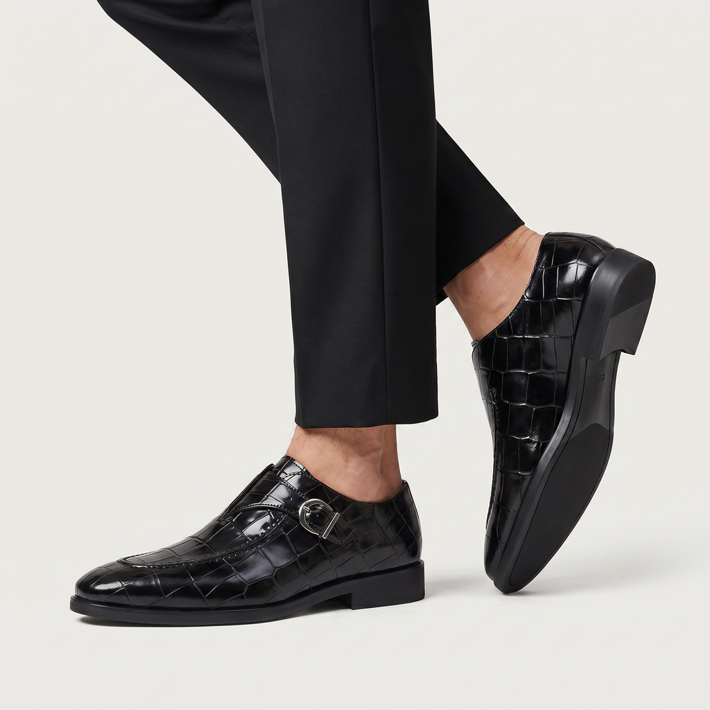 Men’s Oxford Shoes - Buckle Strap Formal Comfort Fit