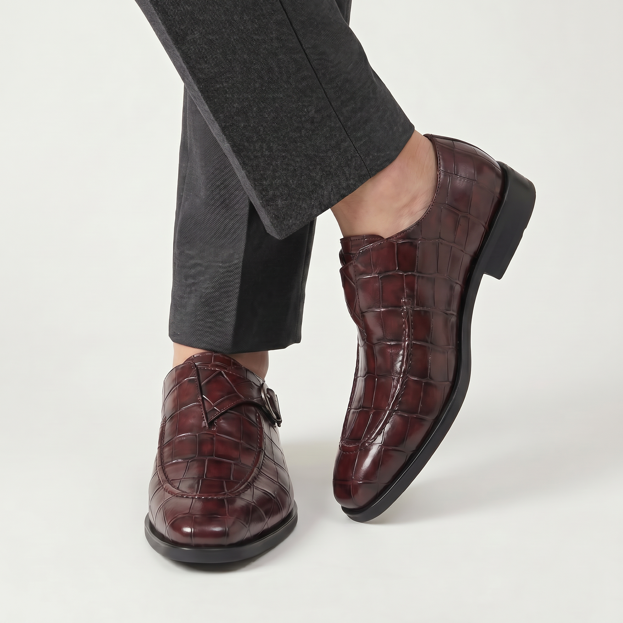 Men’s Oxford Shoes - Buckle Strap Formal Comfort Fit