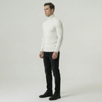 Men’s Cable Knit High-Neck Sweater - Slim Fit
