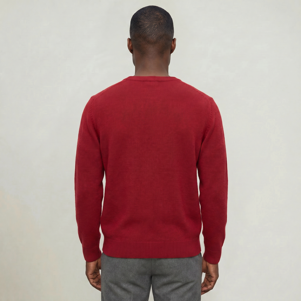 Men’s V Neck Sweater - Loose Fit