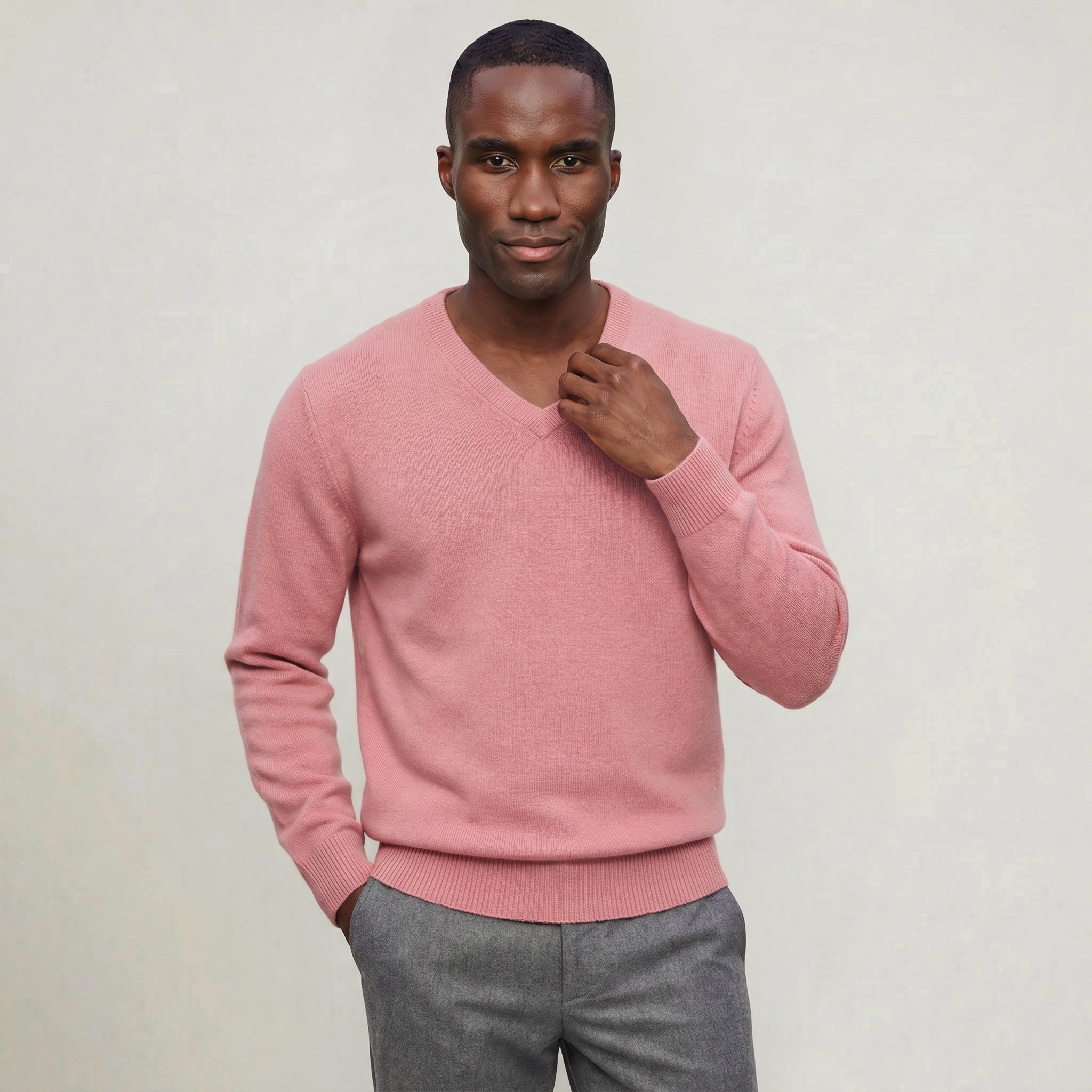 Men’s V Neck Sweater - Loose Fit