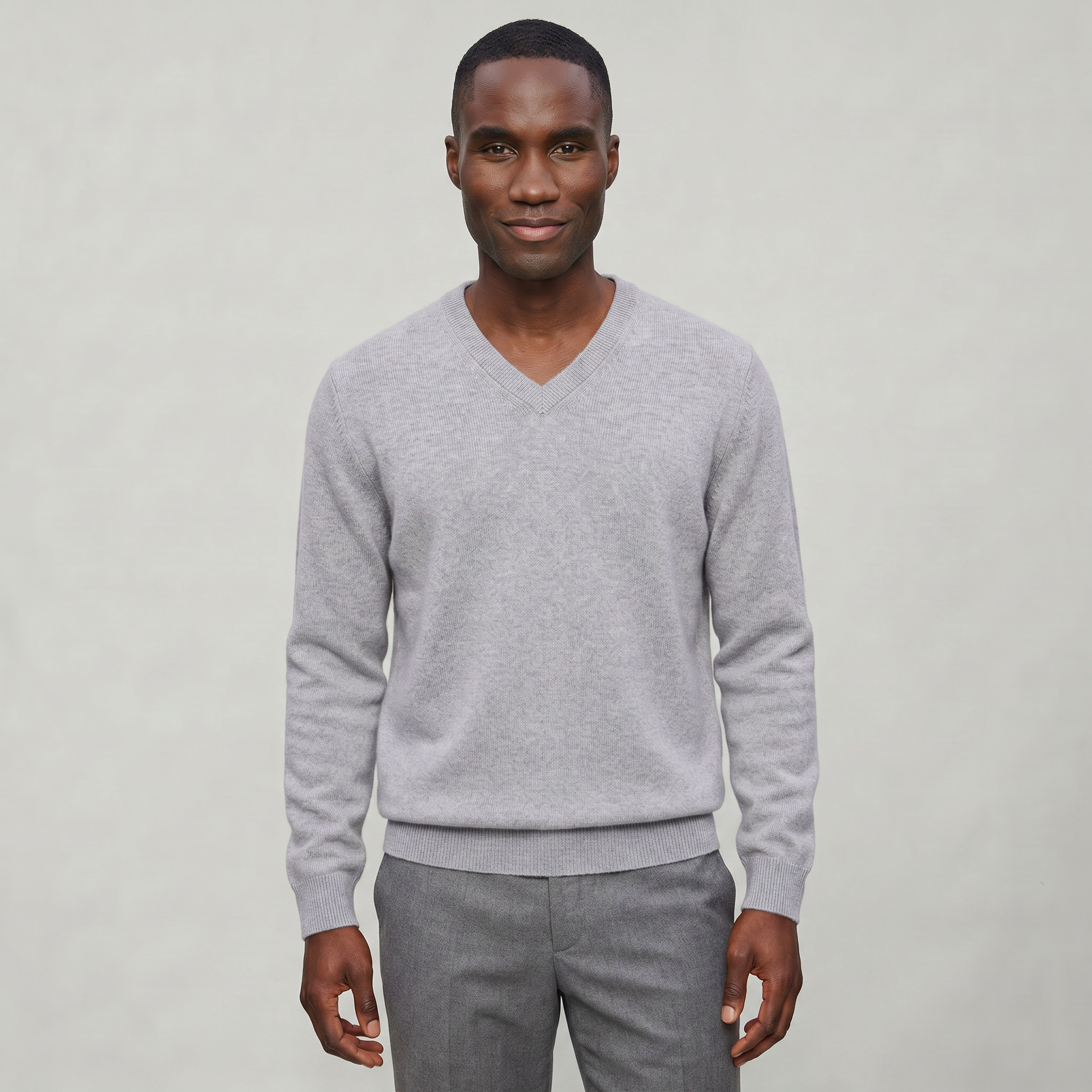 Men’s V Neck Sweater - Loose Fit