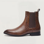 Men’s Chelsea Boots - Slip-On Leather Ankle Fit