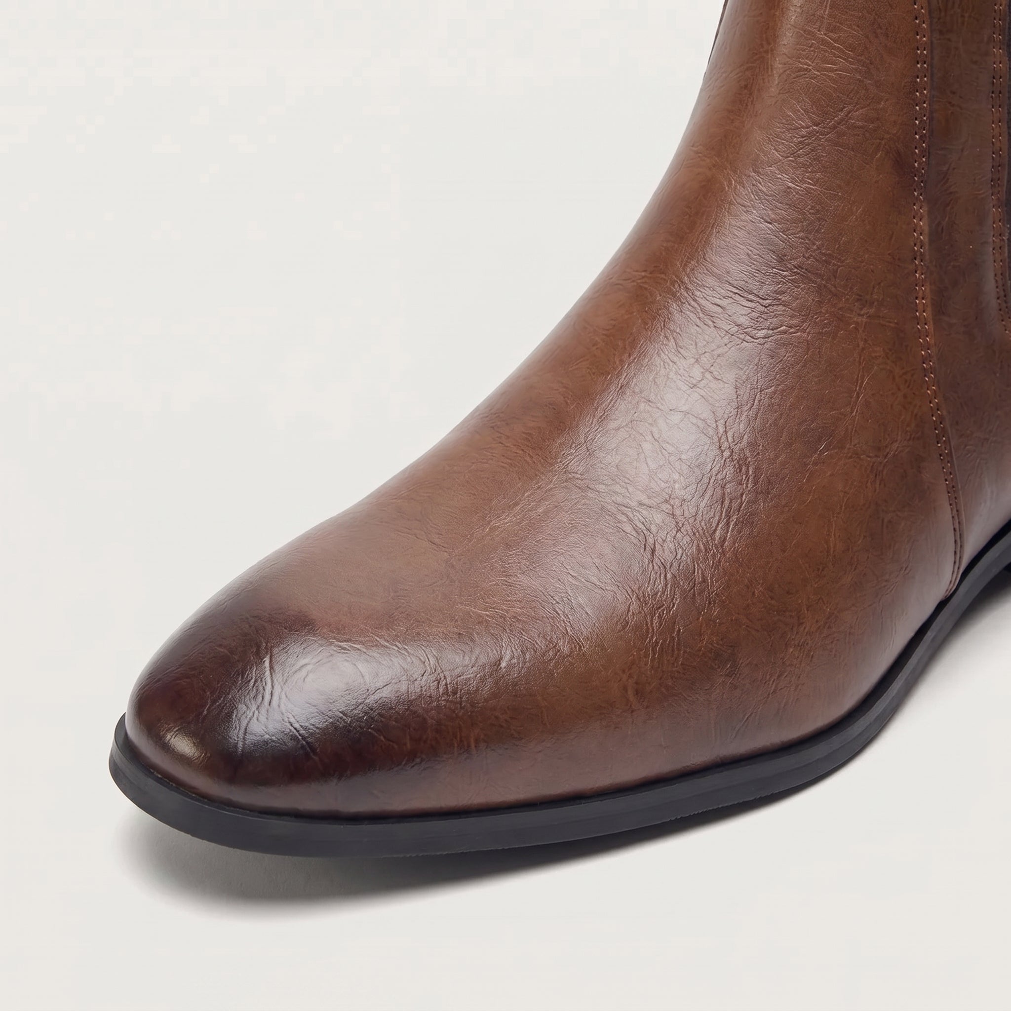 Men’s Chelsea Boots - Slip-On Leather Ankle Fit