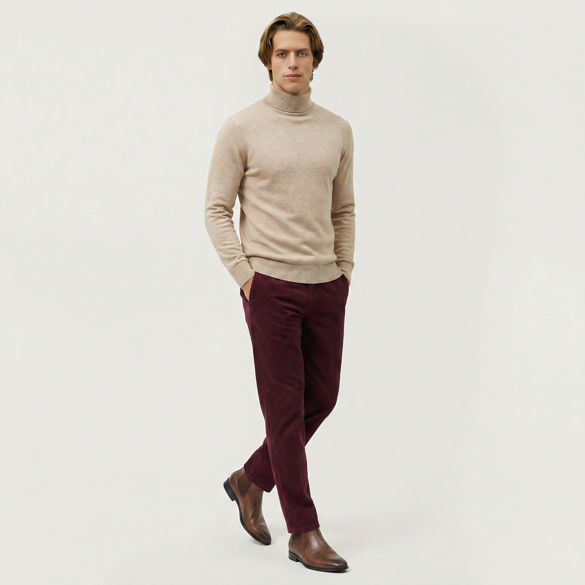 Men’s Chelsea Boots - Slip-On Leather Ankle Fit