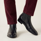 Men’s Chelsea Boots - Slip-On Leather Ankle Fit