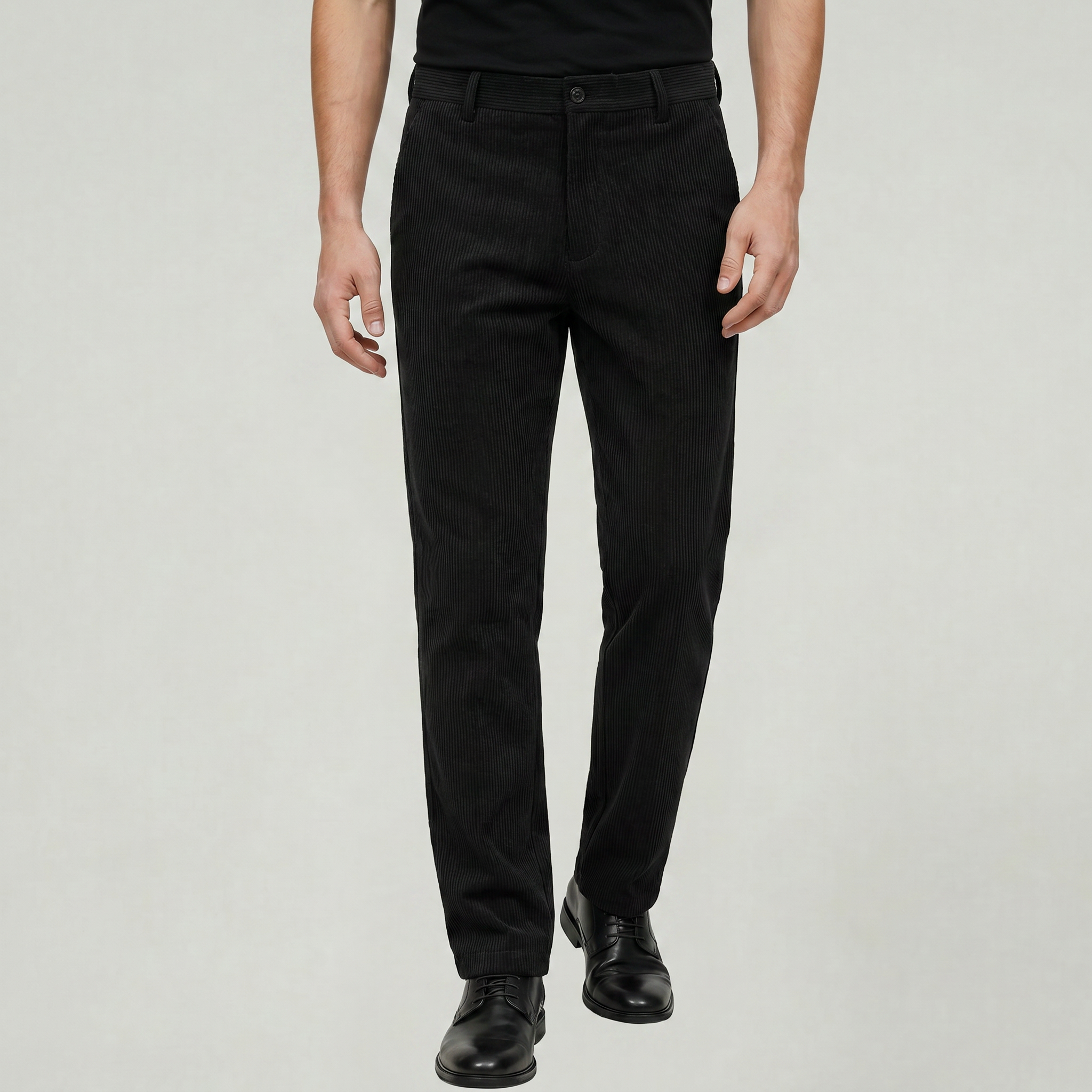 Men’s Corduroy Dress Pants - Business Casual Tailored Fit