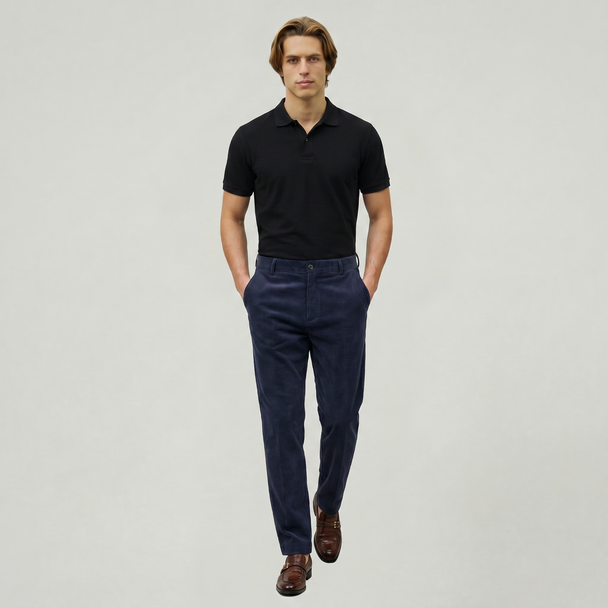 Men’s Corduroy Dress Pants - Business Casual Tailored Fit