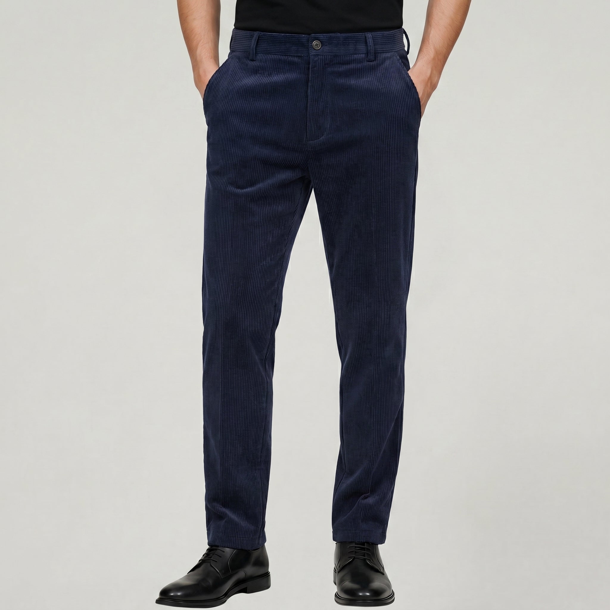 Men’s Corduroy Dress Pants - Business Casual Tailored Fit