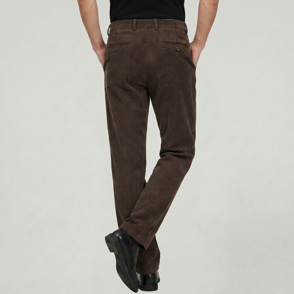 Men’s Corduroy Dress Pants - Business Casual Tailored Fit