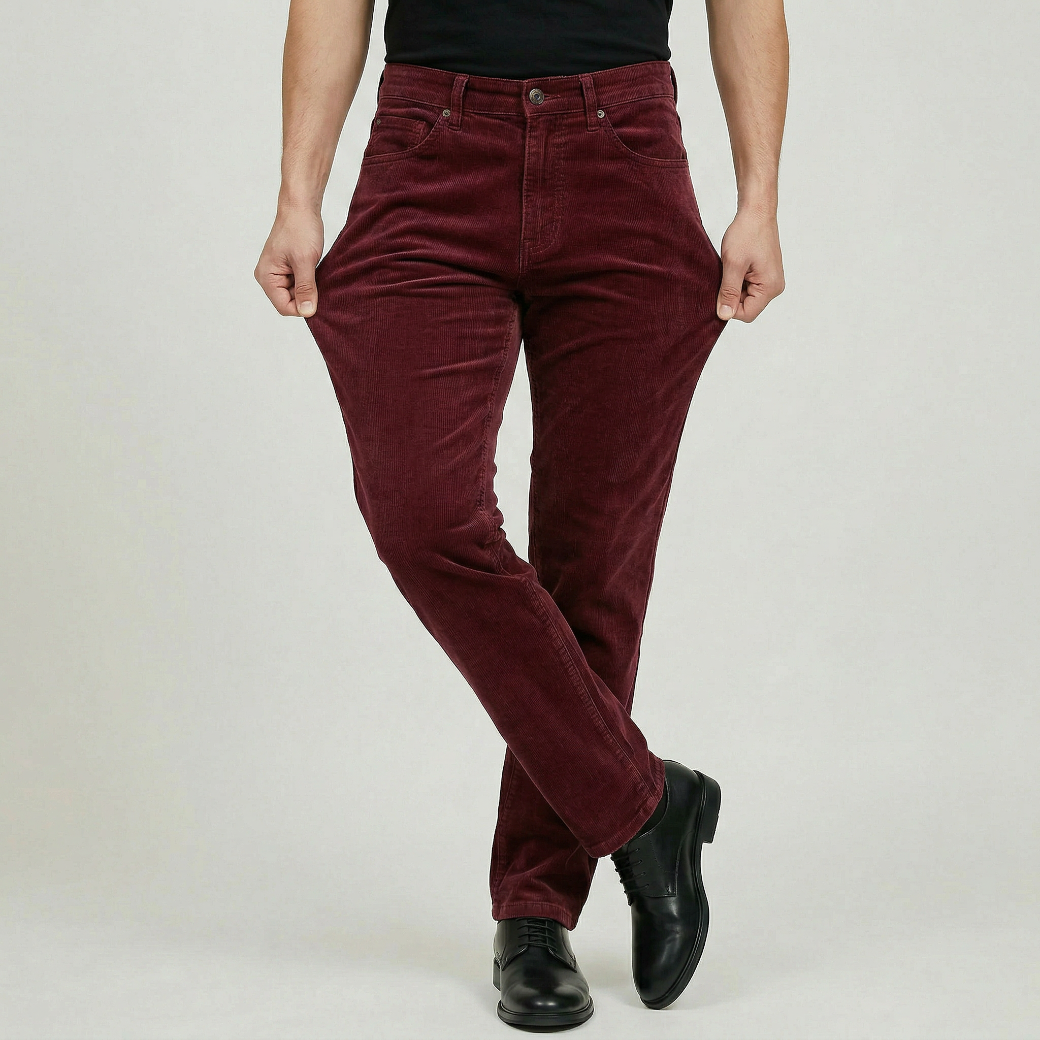 Men’s Corduroy Pants - Slim Fit Straight Leg