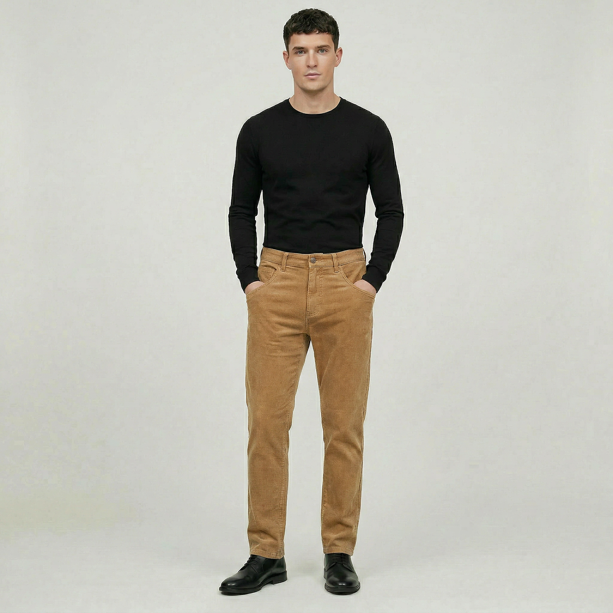 Men’s Corduroy Pants - Slim Fit Straight Leg
