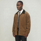 Men’s Corduroy Bomber Jacket - Casual Zip Up Windbreaker Coat