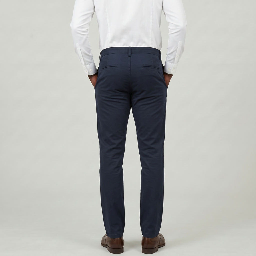 Men’s Cotton Stretch Chino Trousers - Straight Fit