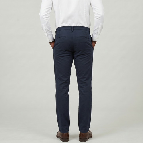Men’s Cotton Stretch Chino Trousers - Straight Fit