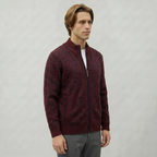 Men’s Full Zip Jacket- Stand Collar Long Sleeve Regular Fit