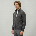 Men’s Full Zip Jacket- Stand Collar Long Sleeve Regular Fit