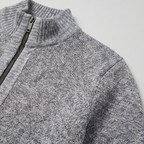 Men’s Full Zip Jacket- Stand Collar Long Sleeve Regular Fit