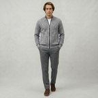 Men’s Full Zip Jacket- Stand Collar Long Sleeve Regular Fit