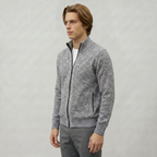 Men’s Full Zip Jacket- Stand Collar Long Sleeve Regular Fit