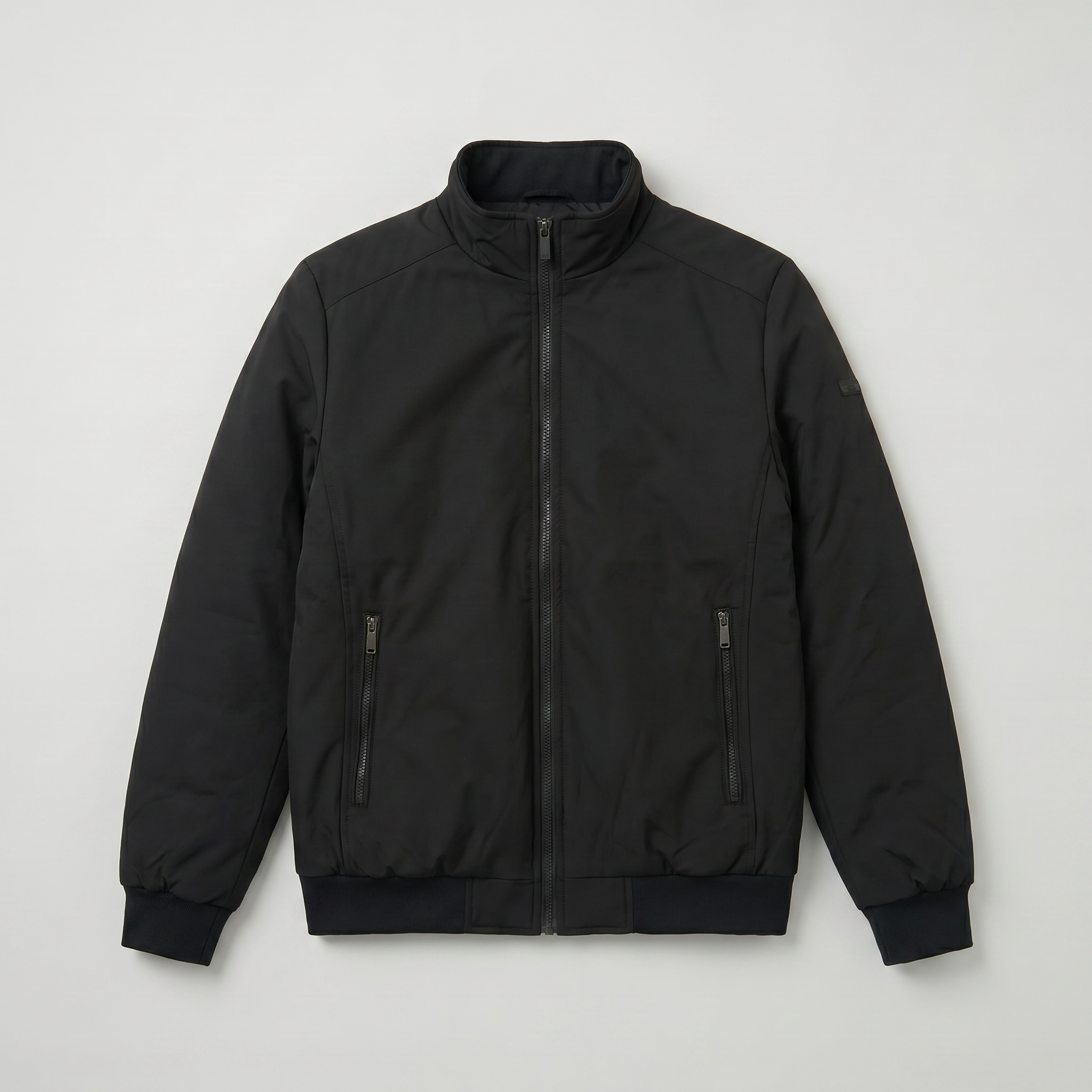 Men’s Full Zip Padded Coat - Stand Collar Regular Fit