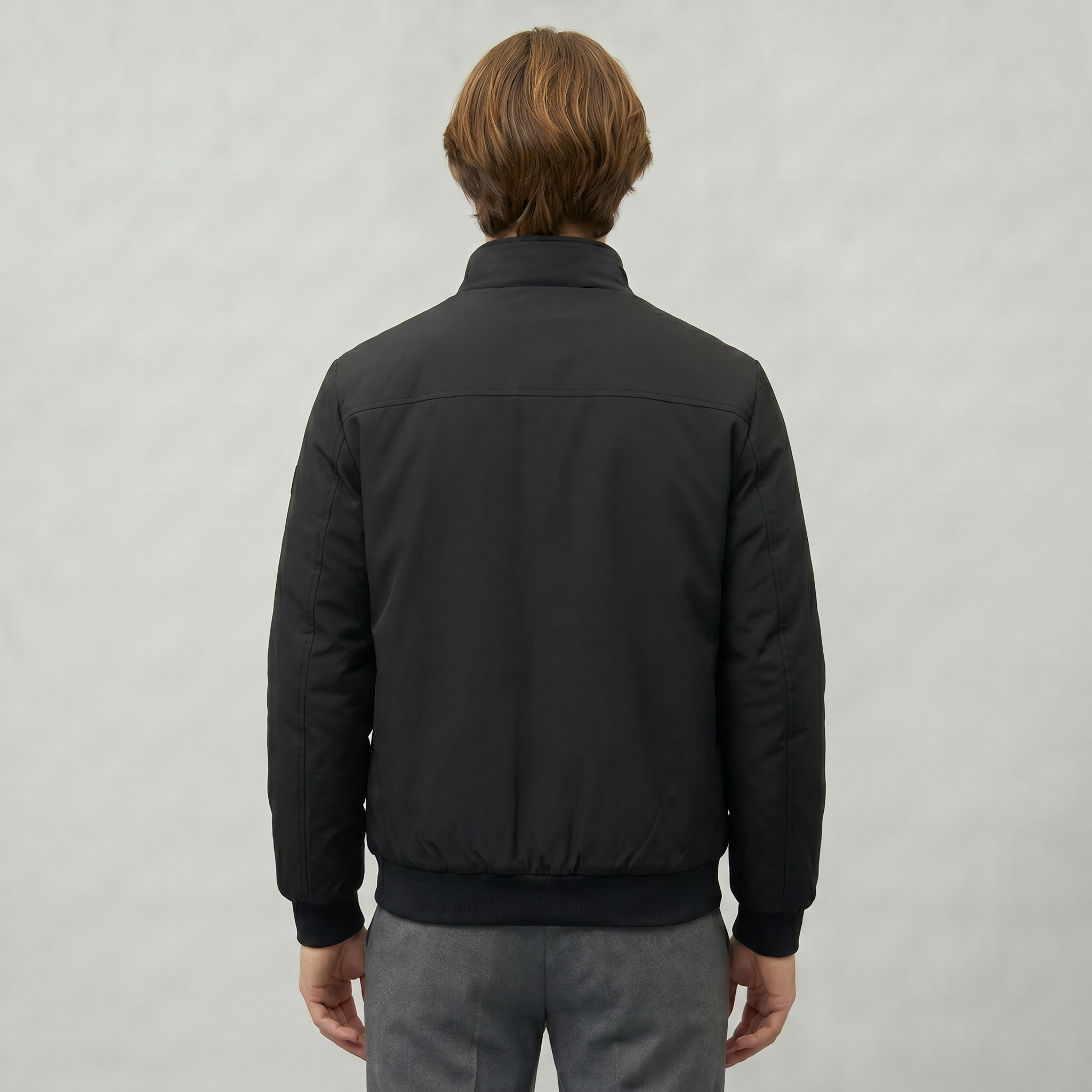Men’s Full Zip Padded Coat - Stand Collar Regular Fit