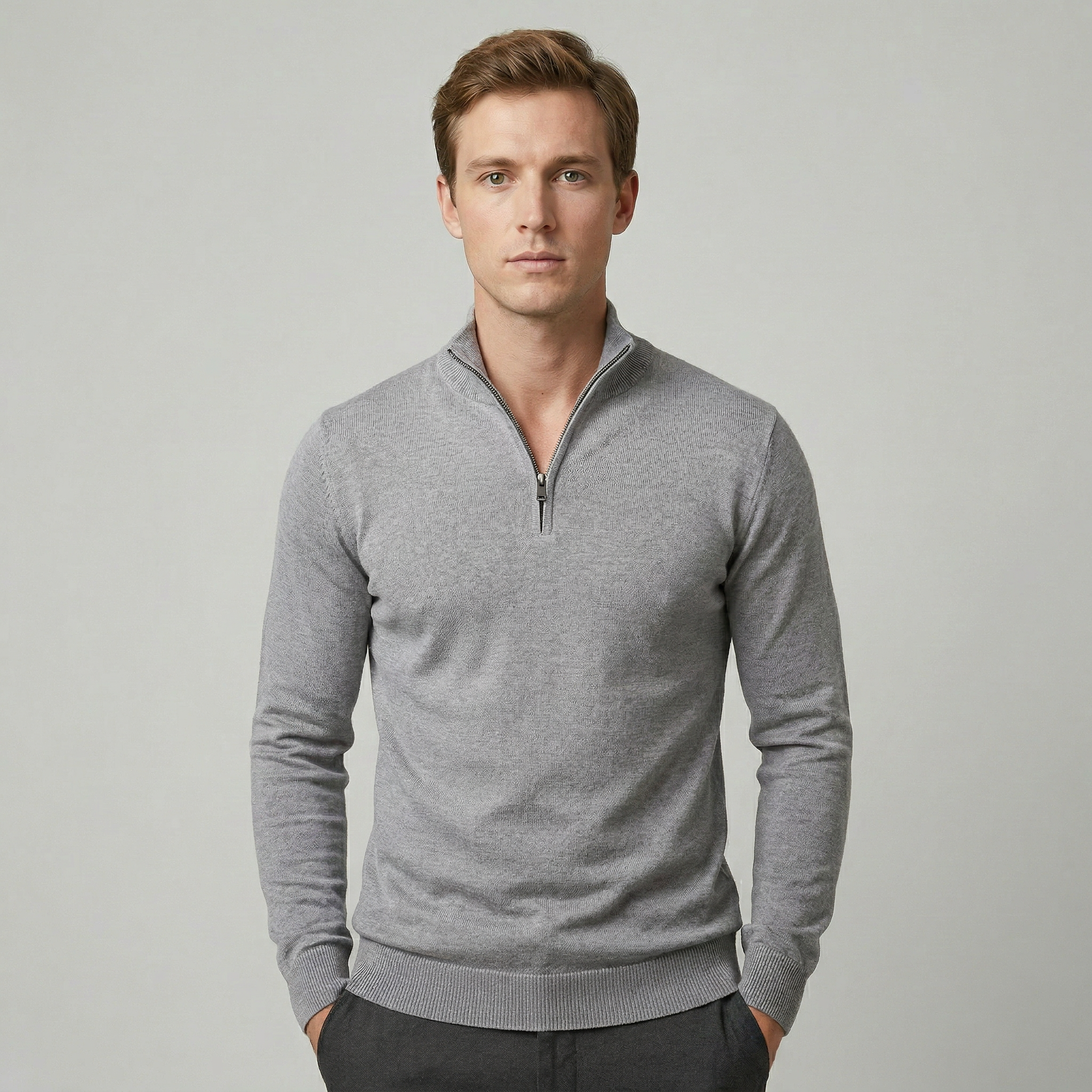 Men’s Half Zip Knit Sweater
