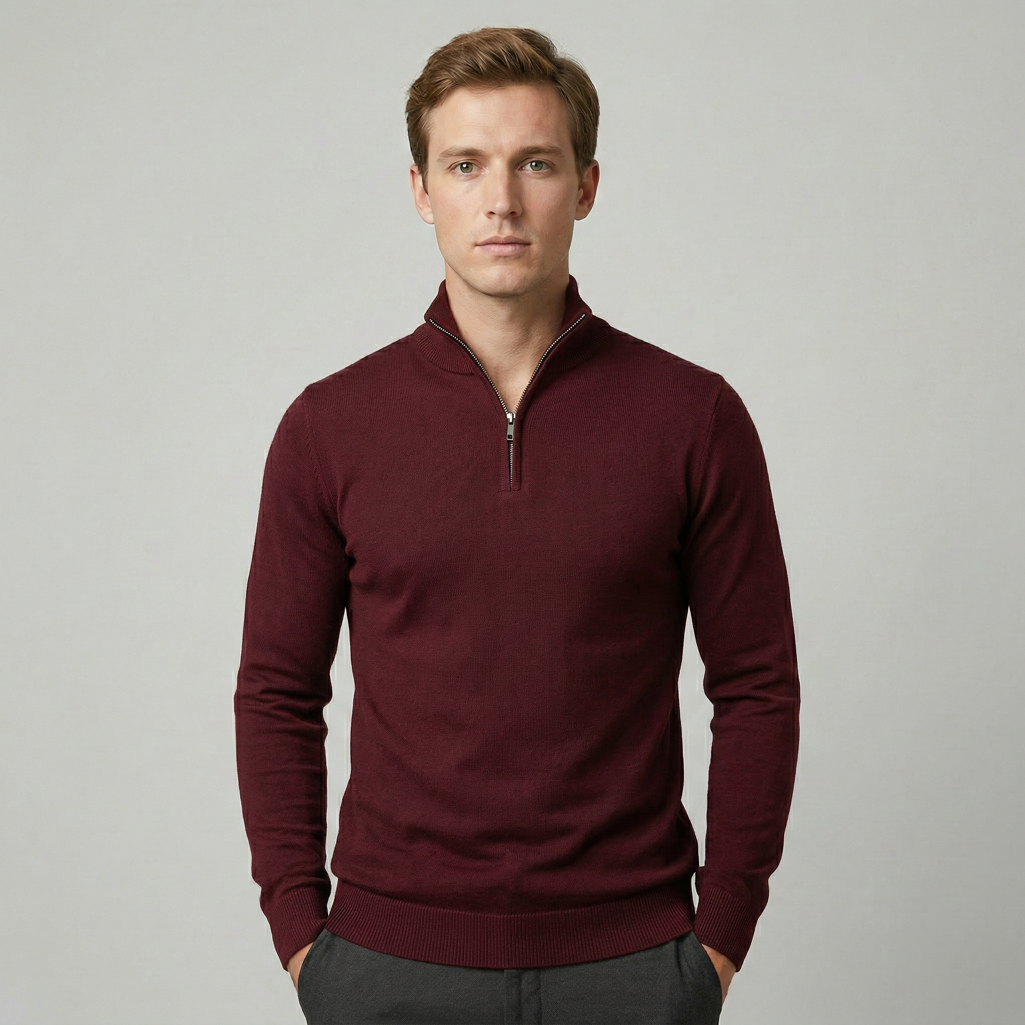 Men’s Half Zip Knit Sweater