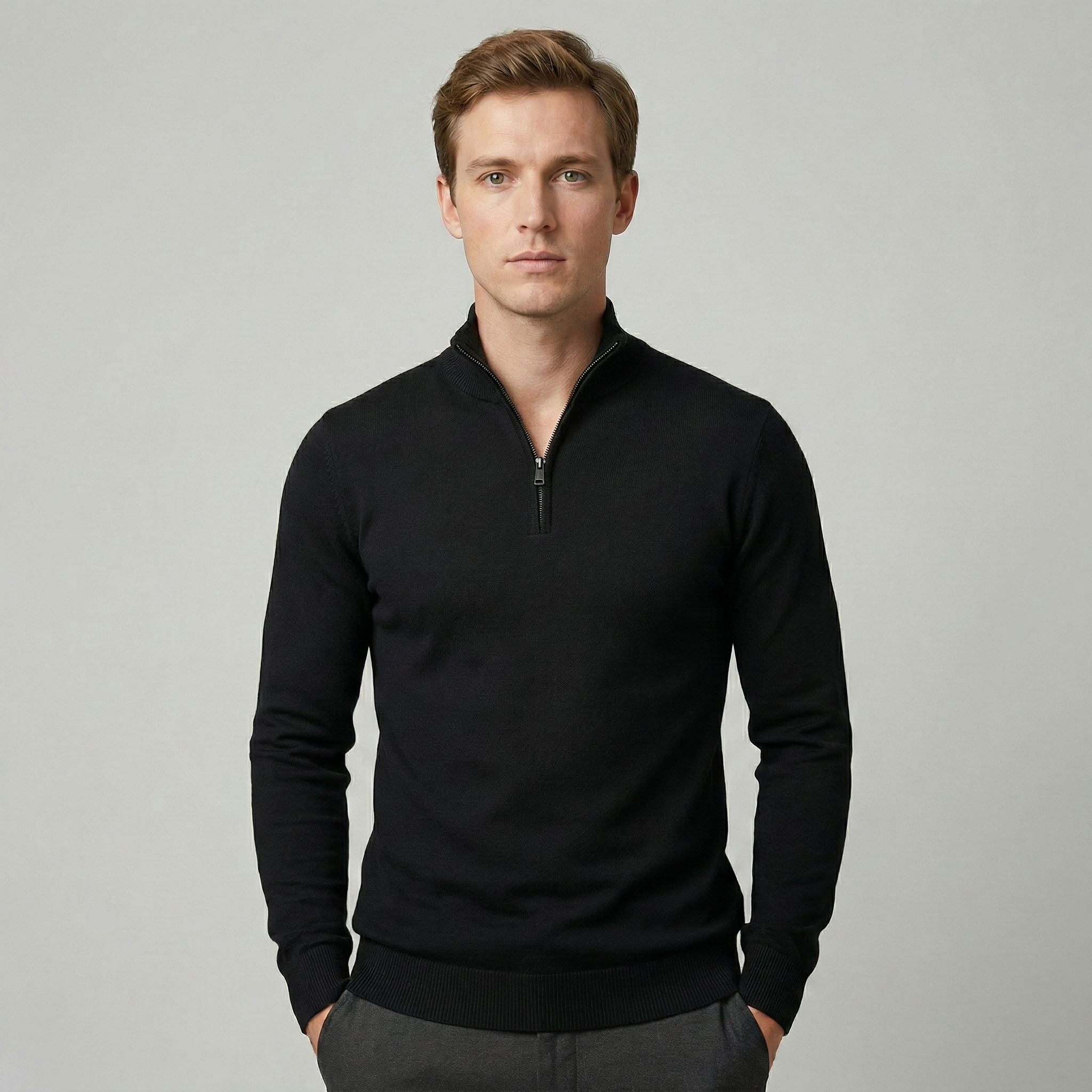 Men’s Half Zip Knit Sweater