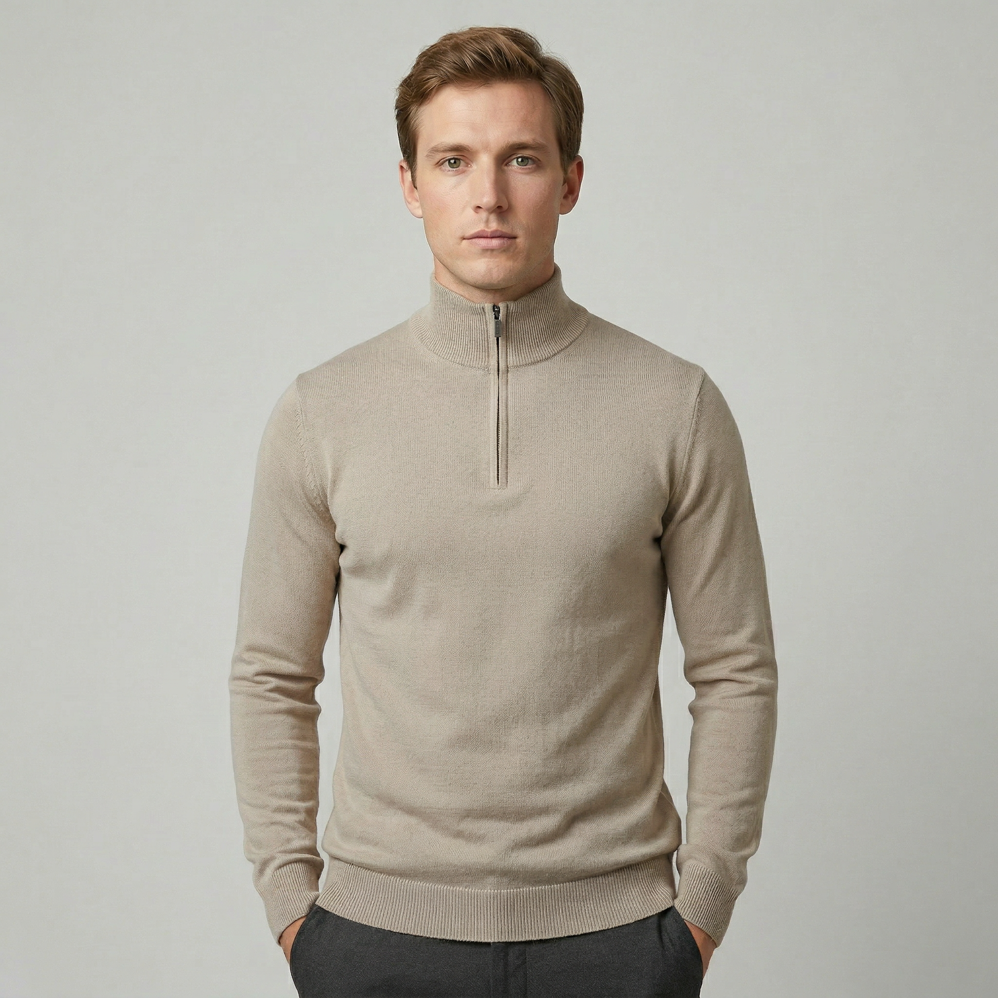 Men’s Half Zip Knit Sweater