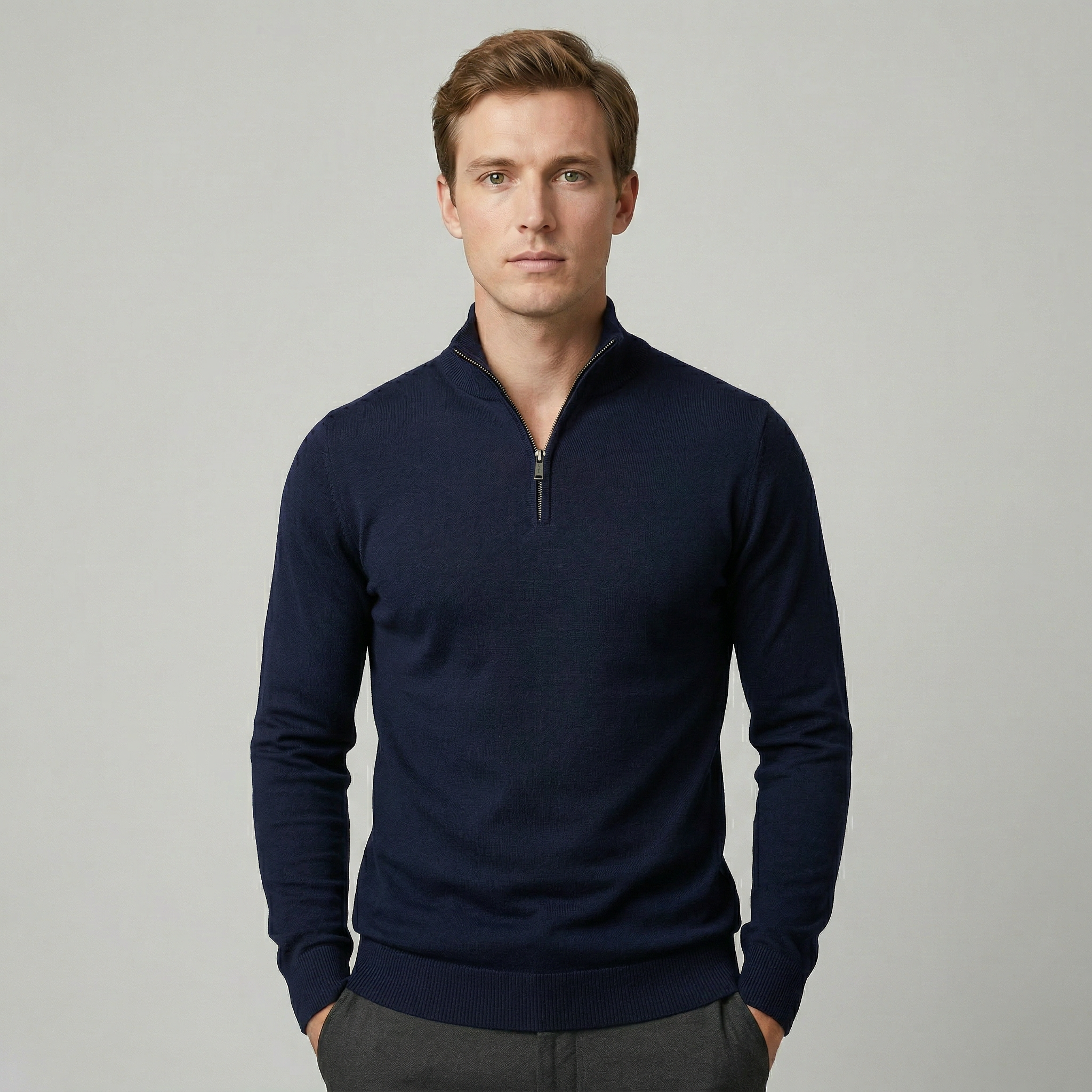 Men’s Half Zip Knit Sweater