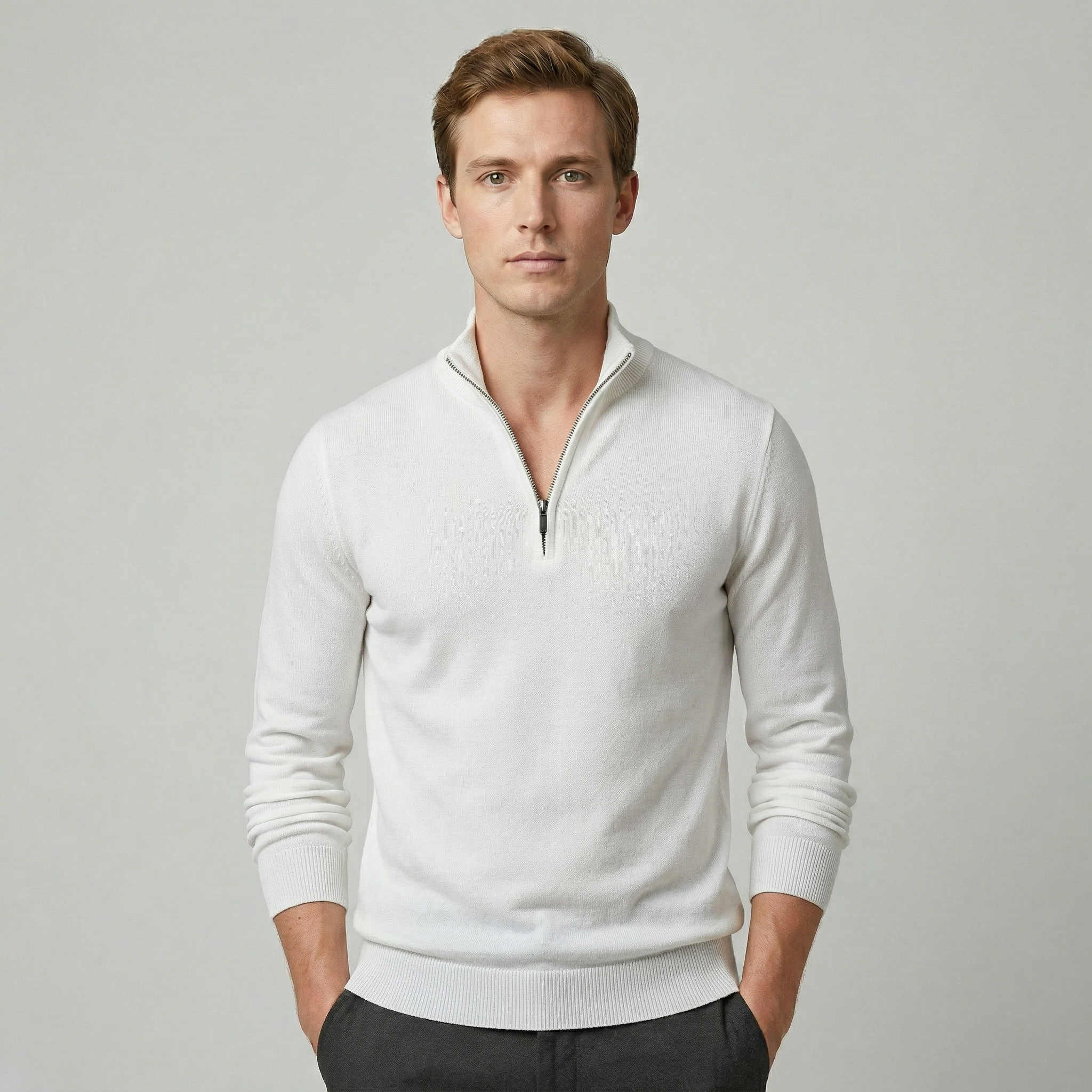Men’s Half Zip Knit Sweater