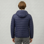 Men’s Hooded Puffer Jacket - Full Zip Lightweight Fit