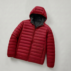 Men’s Hooded Puffer Jacket - Full Zip Lightweight Fit