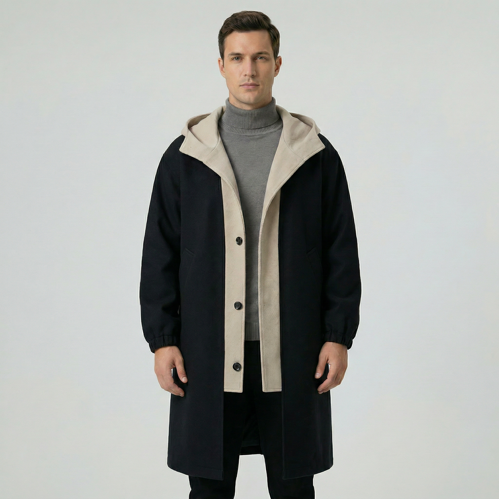 Men’s Hooded Long Coat