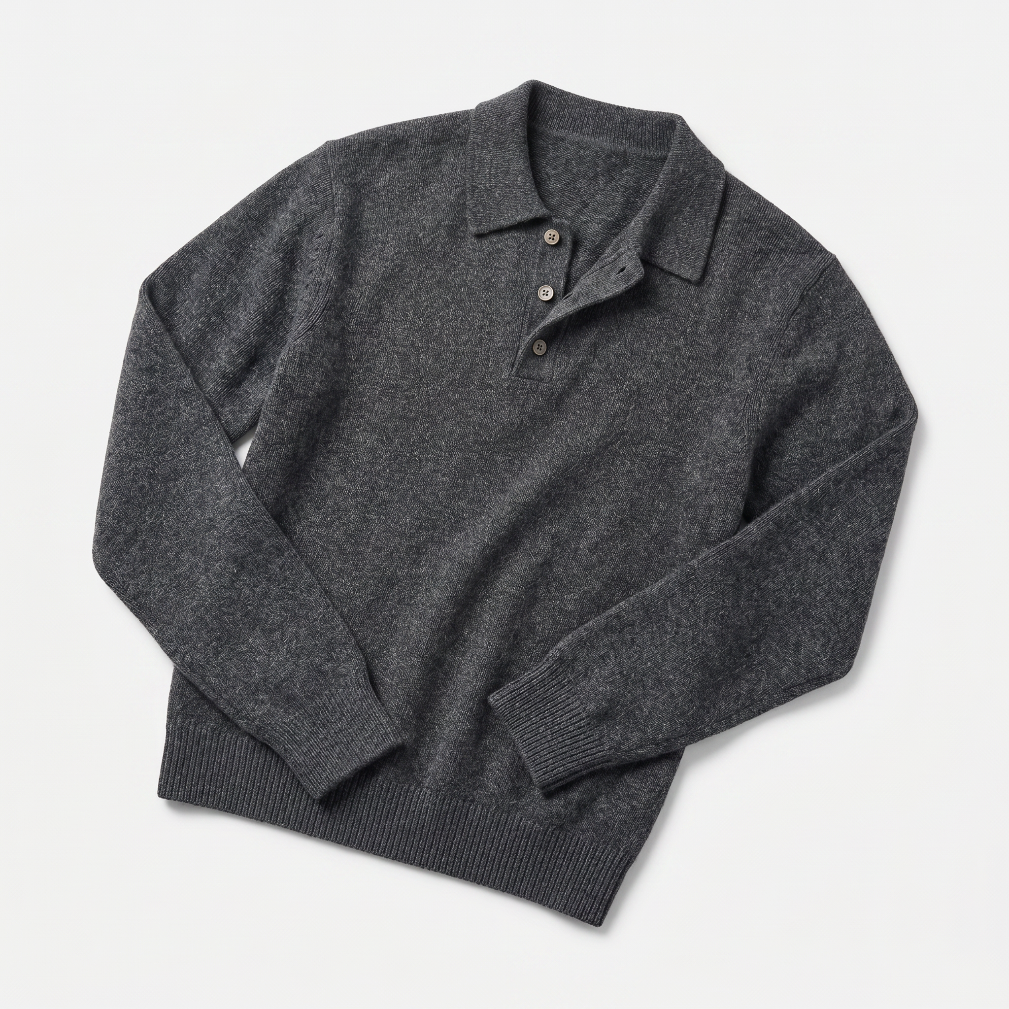 Men’s Long Sleeve Knit Polo - Collared Quarter Zip Sweater