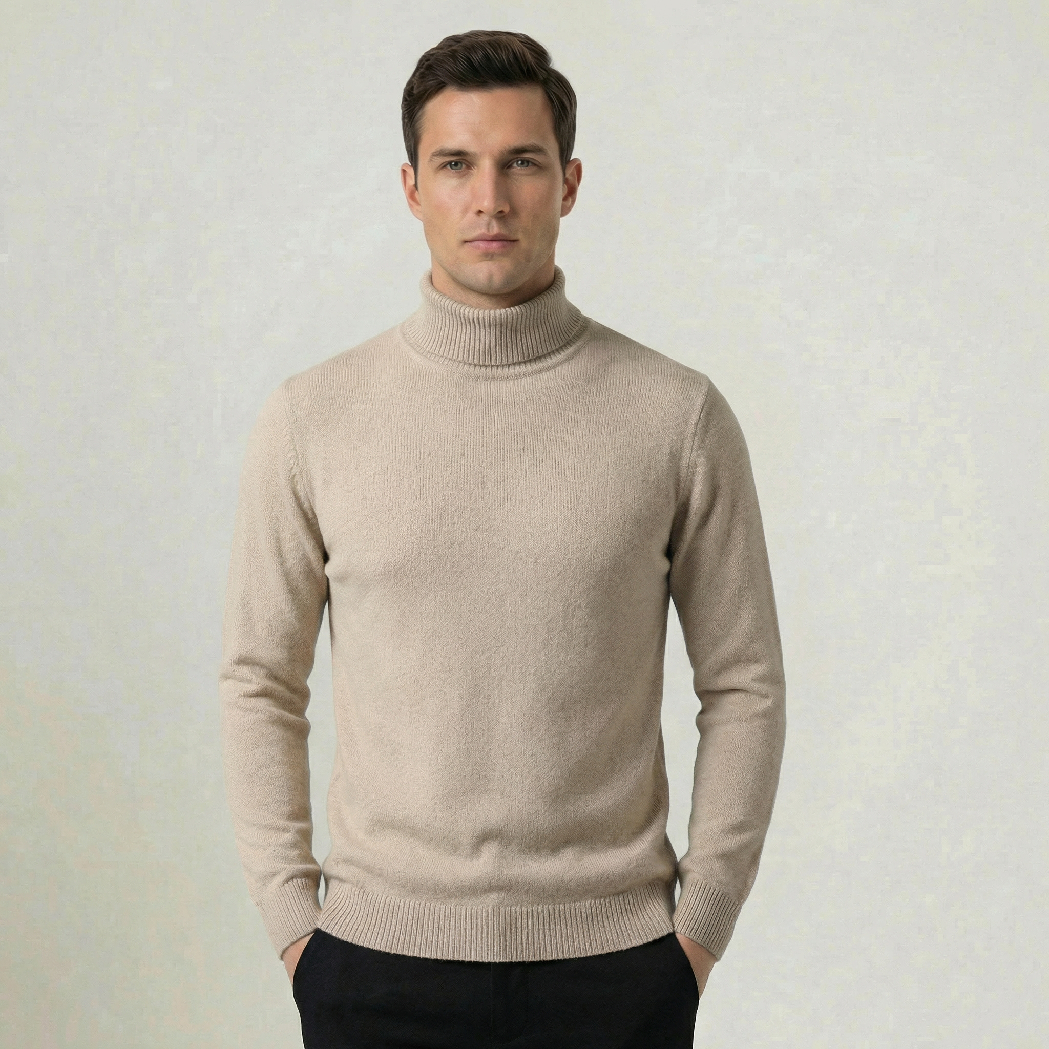 Men's Cashmere Knit Turtleneck Sweater