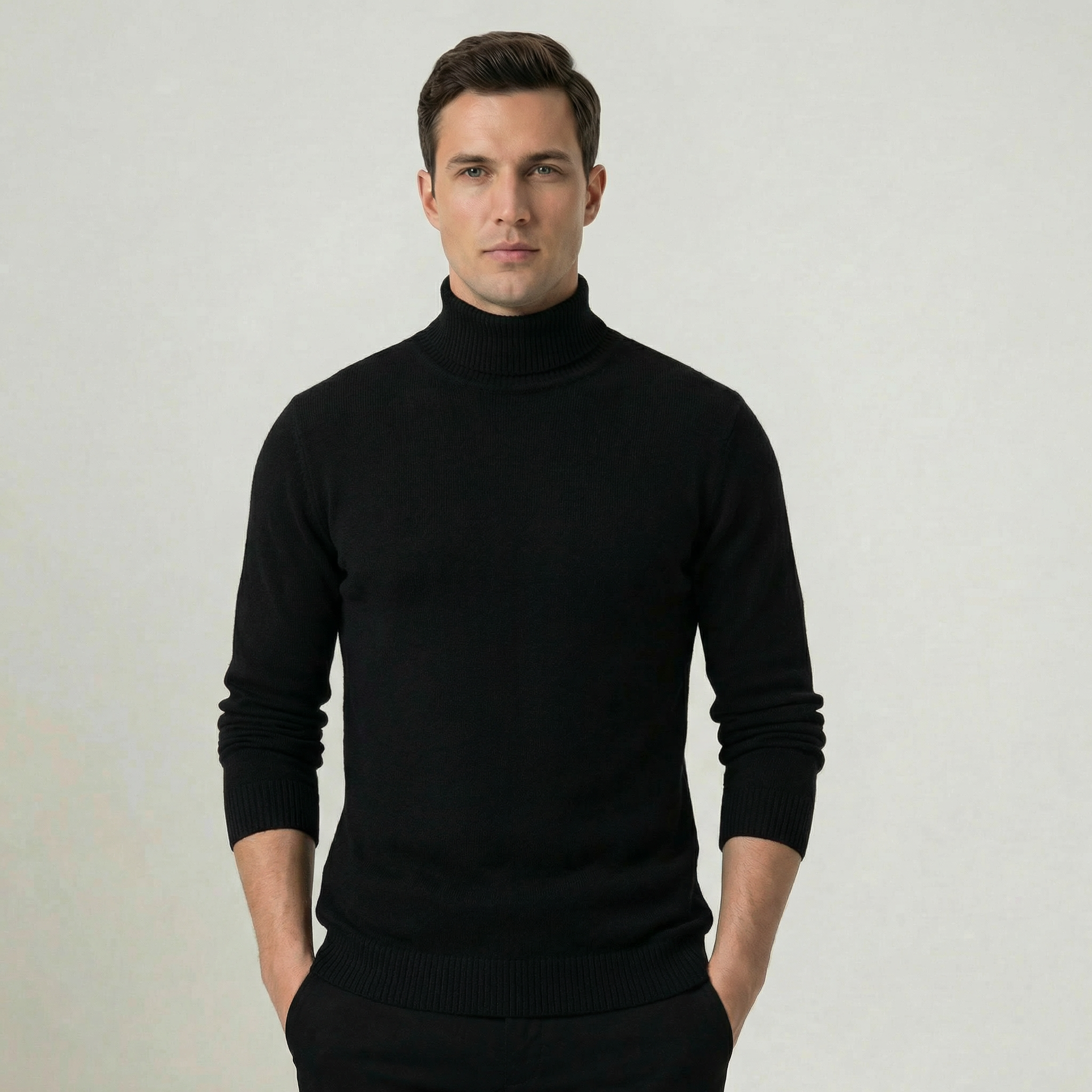 Men's Cashmere Knit Turtleneck Sweater