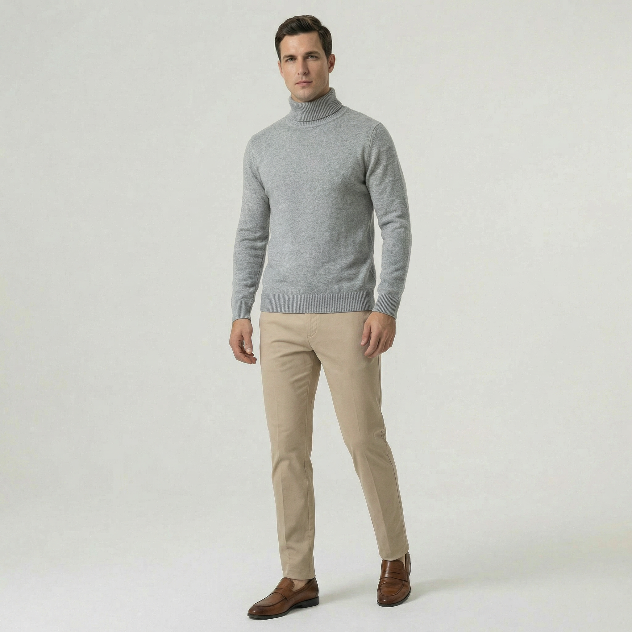 Men's Cashmere Knit Turtleneck Sweater