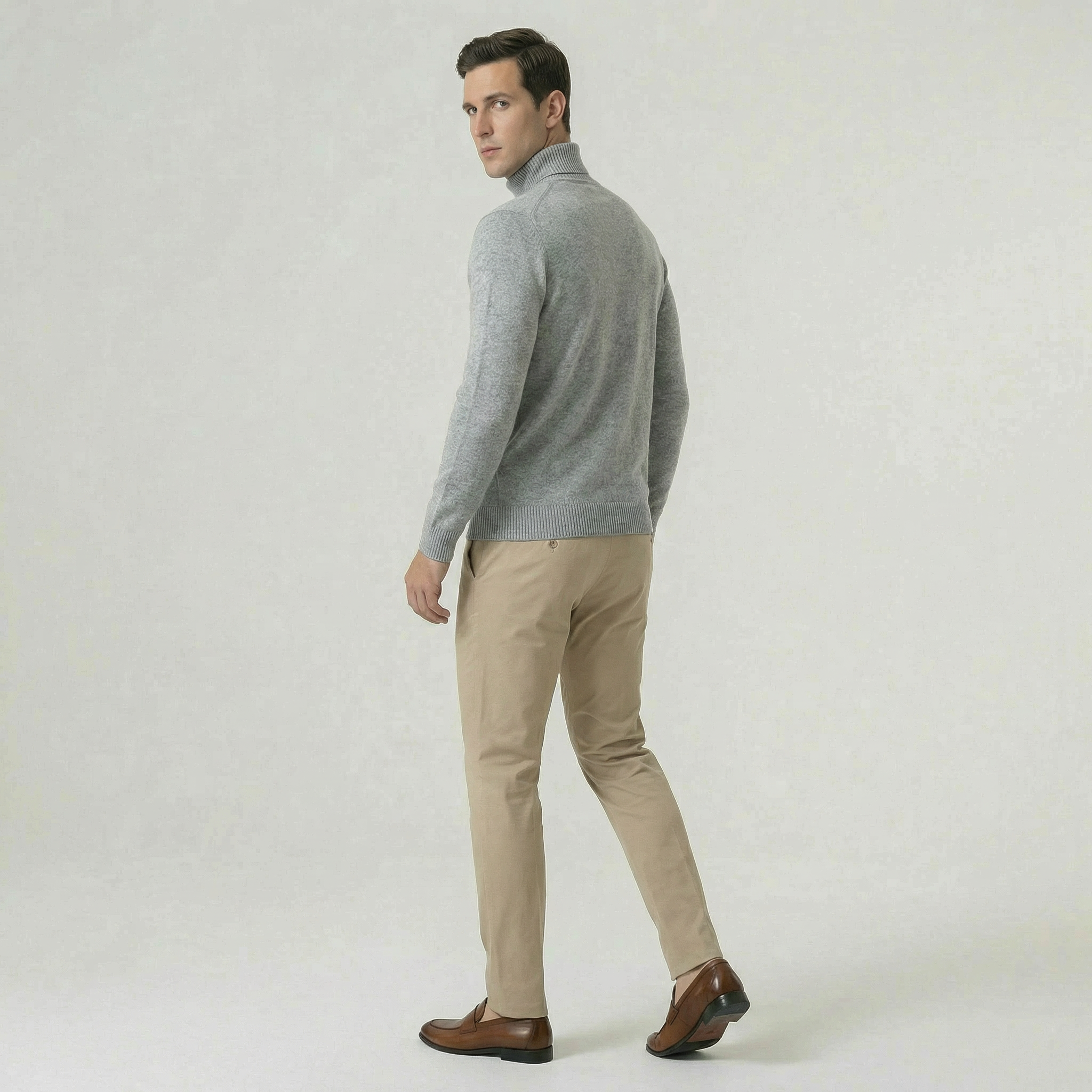Men's Cashmere Knit Turtleneck Sweater