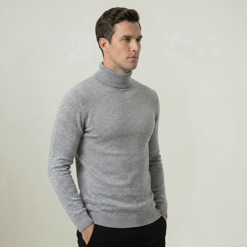 Men's Cashmere Knit Turtleneck Sweater