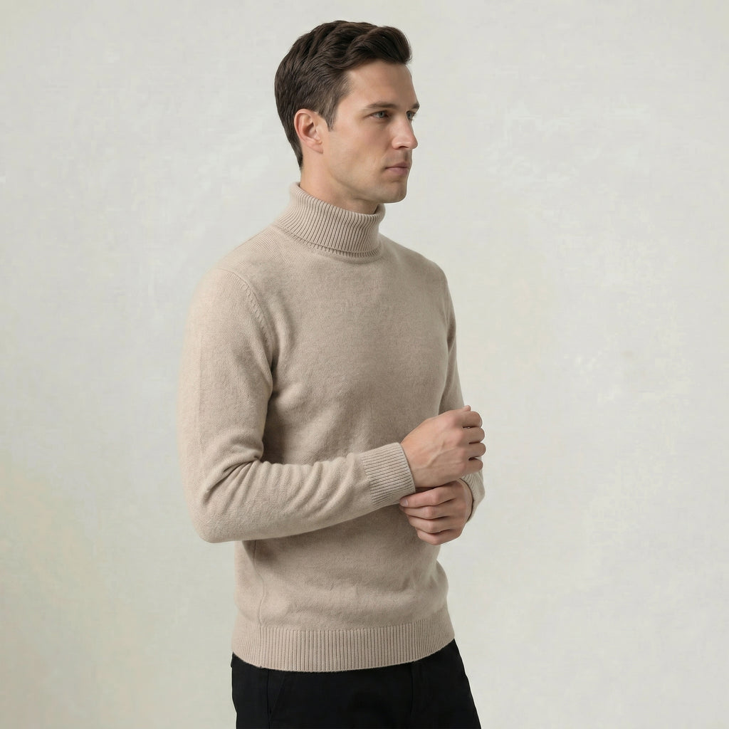 Men's Cashmere Knit Turtleneck Sweater