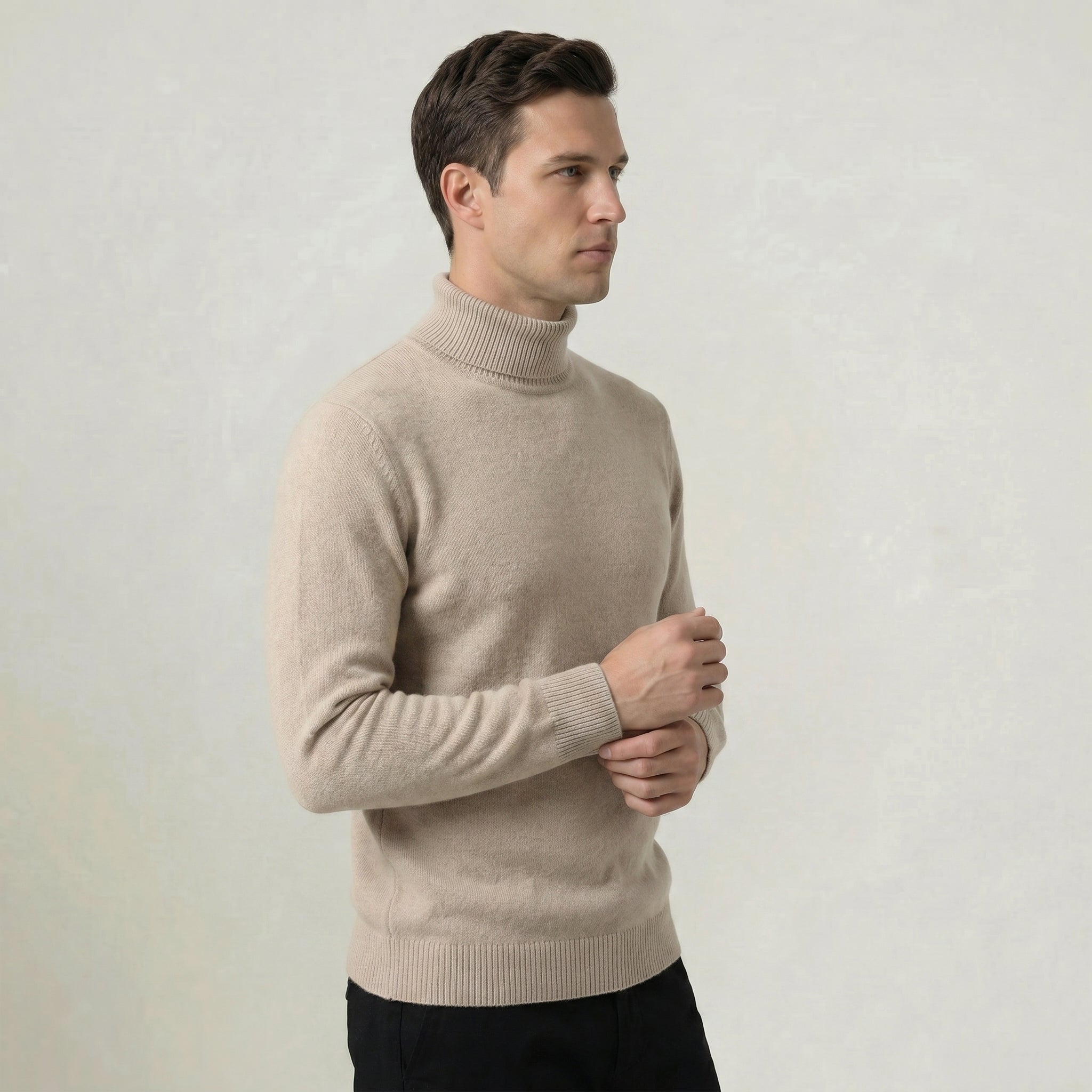 Men's Cashmere Knit Turtleneck Sweater