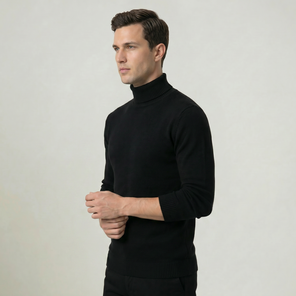 Men's Cashmere Knit Turtleneck Sweater