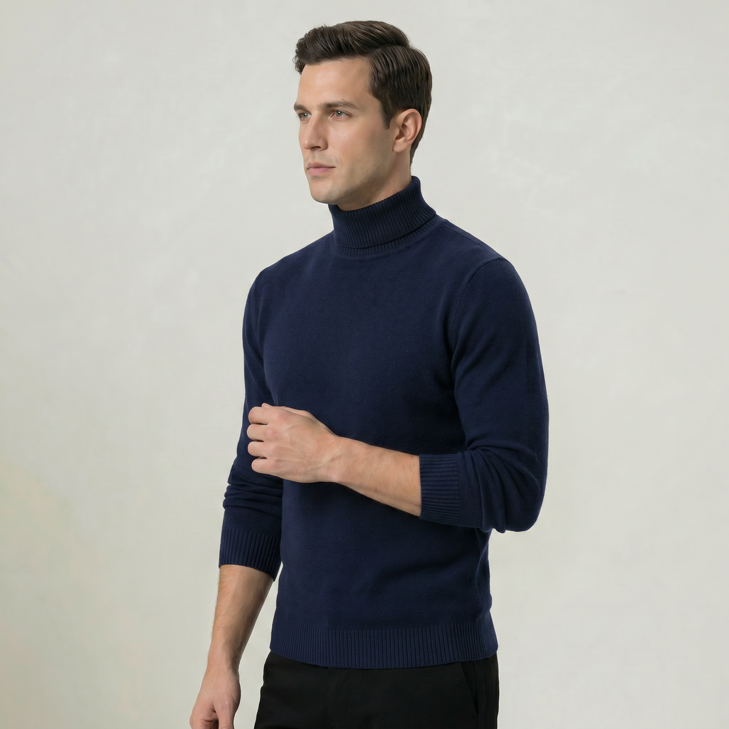 Men's Cashmere Knit Turtleneck Sweater